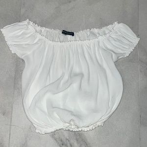 Brandy Melville Off-The-Shoulder White Top